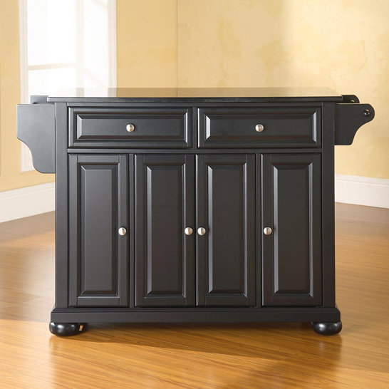 Three Posts™ Monty Kitchen Island with Granite Top & Reviews Wayfair